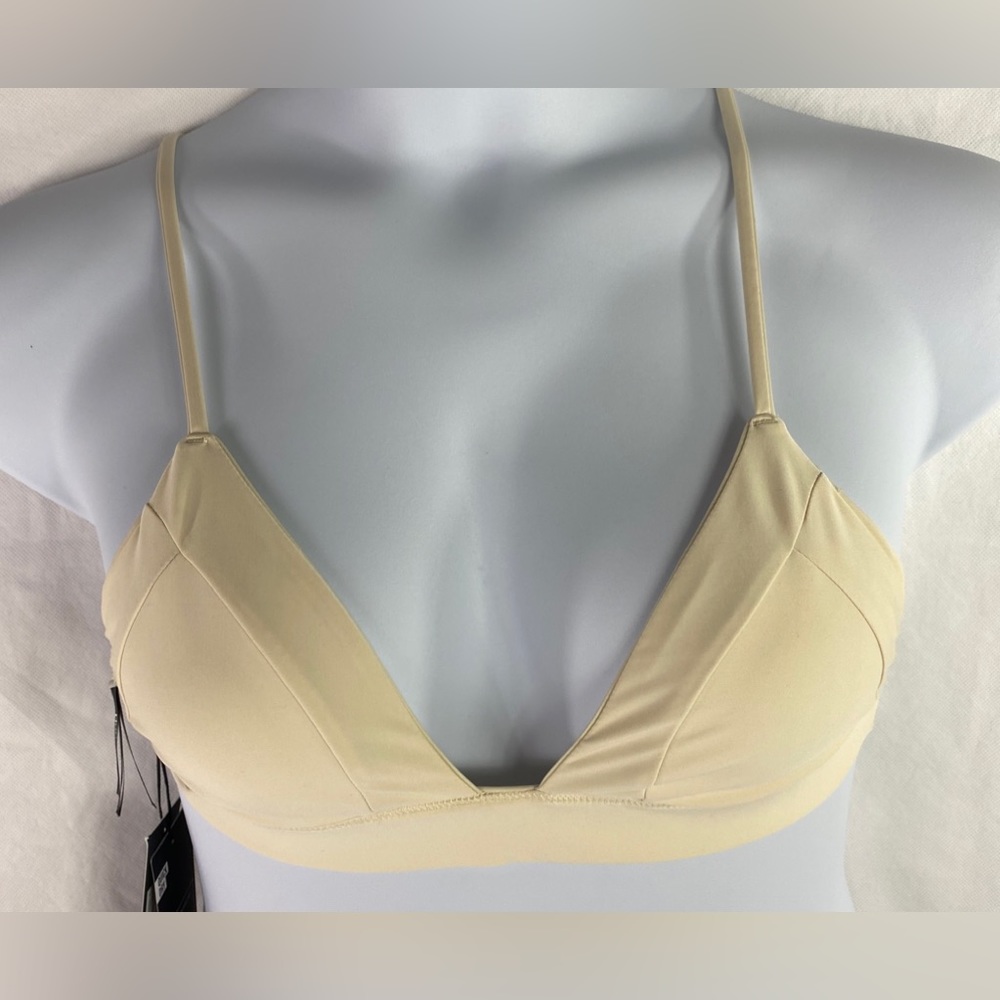NWT Hurley Women's Large Quick Dry Bralette Surf Bikini Top Cream Straps New - Picture 1 of 15